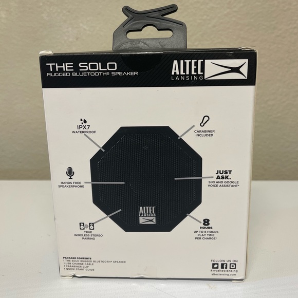 Altec Lansing Solo Rugged Bluetooth Speaker Black - Picture 2 of 9
